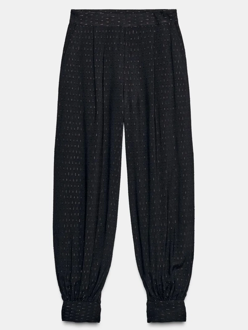 Zara Balloon Pants Sequin Sparkle Black Size S